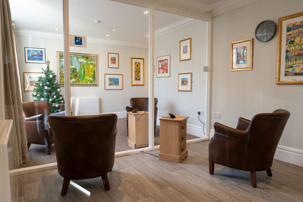 care home visiting room relative entrance
