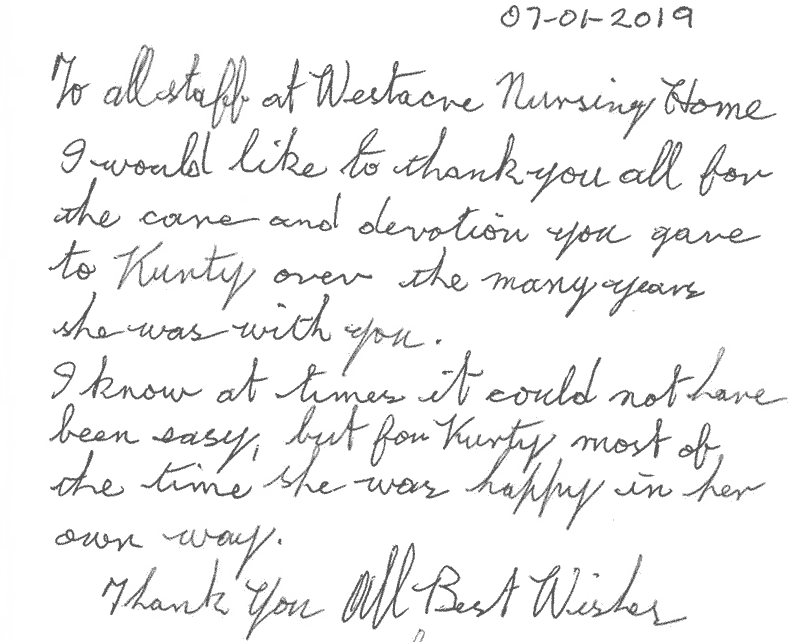 Testimonial, January 2019
